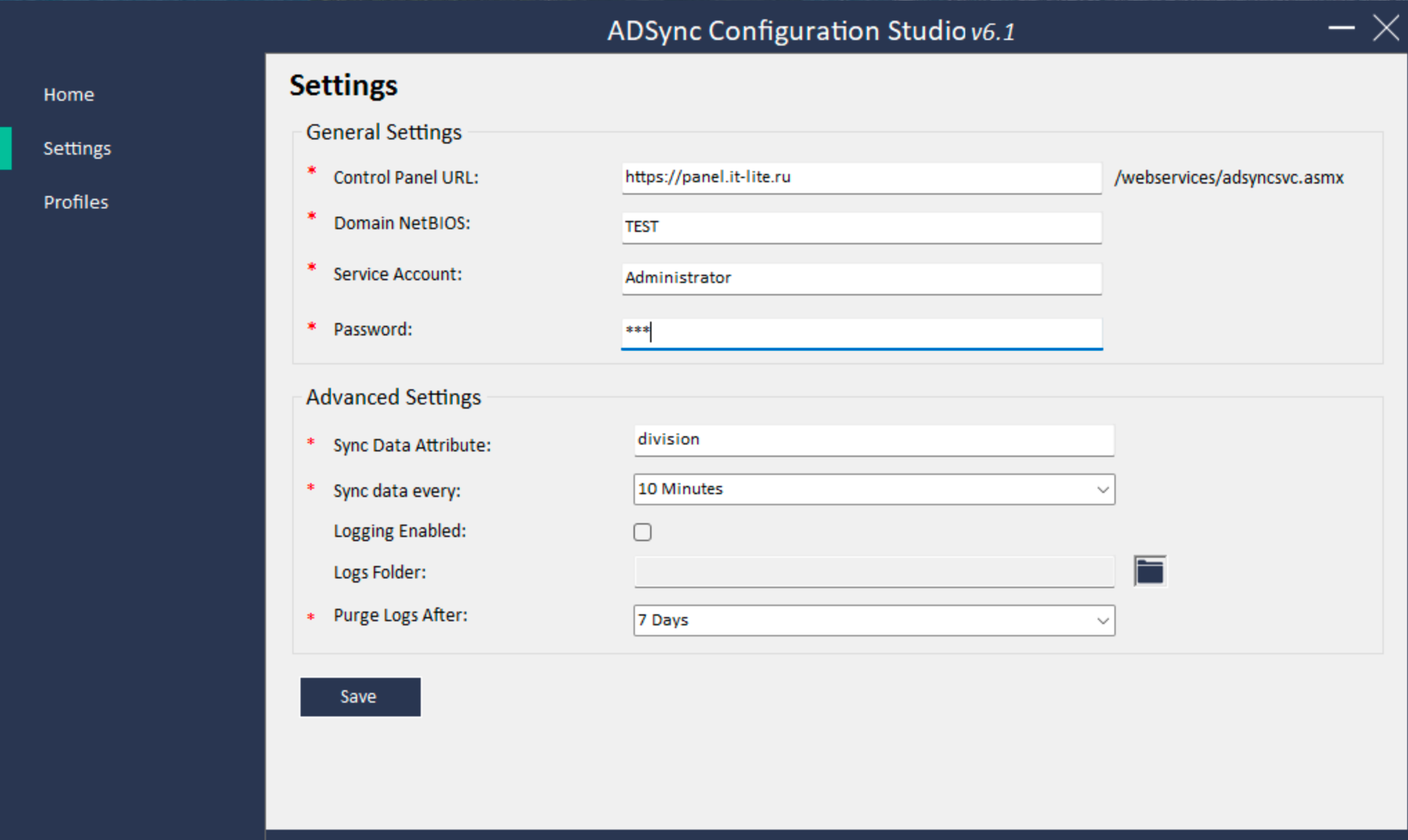 Advanced Settings