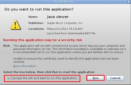 I accept the risk and want to run this application